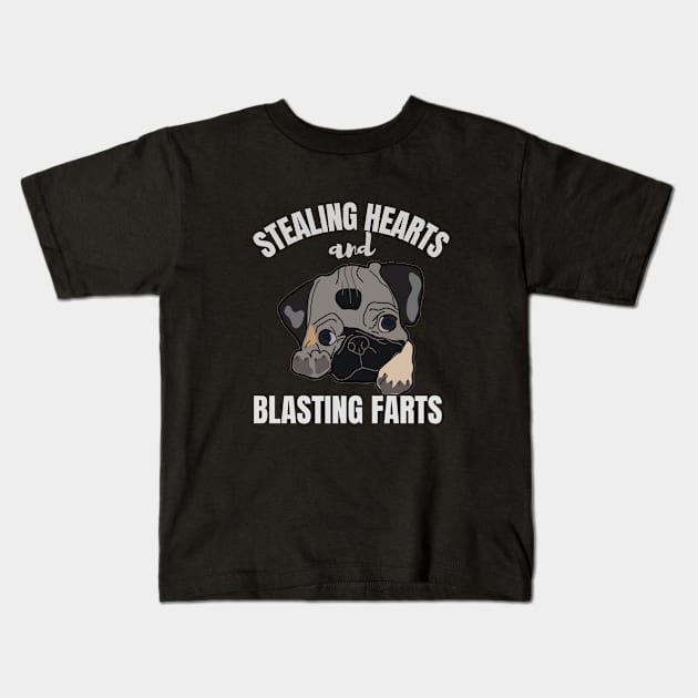 Stealing hearts and blasting farts Kids T-Shirt by AndArte